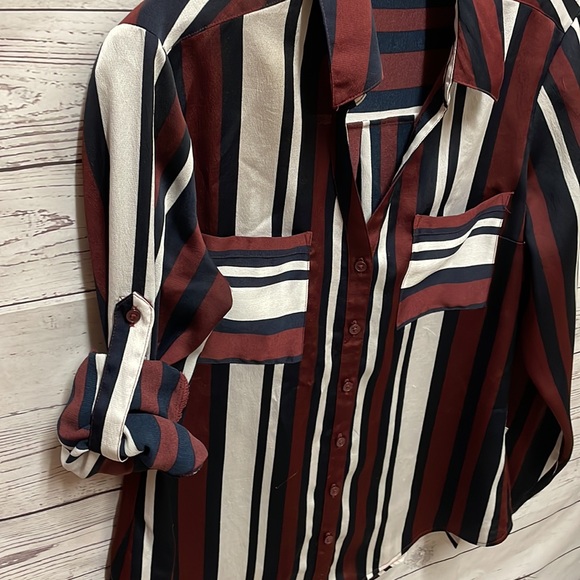 Express Portofino Stripe Blouse Slim - Picture 4 of 8